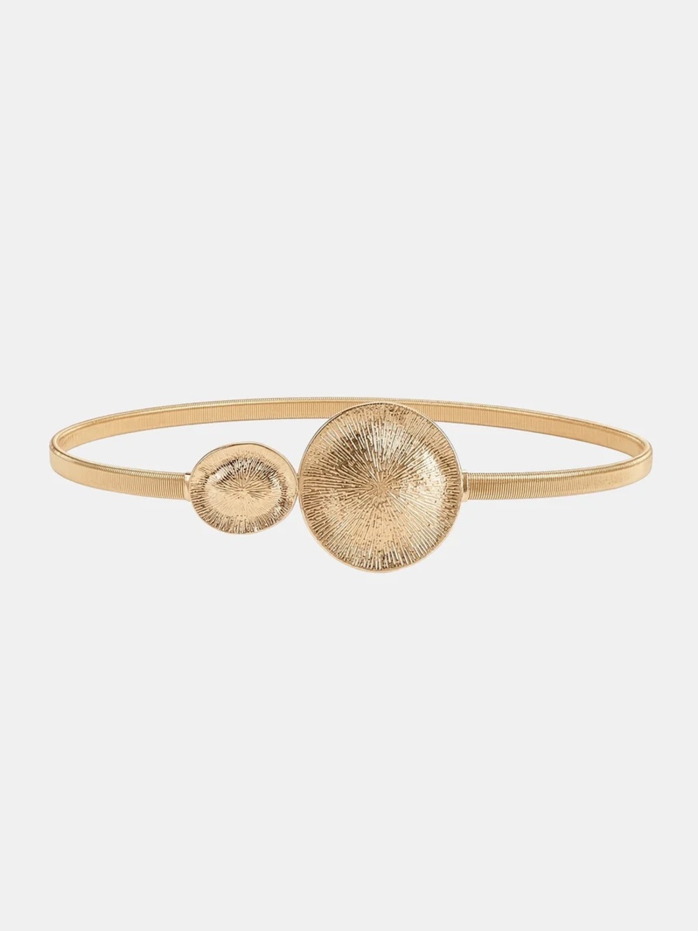 Commense Textured Double Disc Elastic Waist Belt